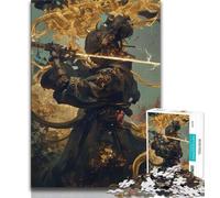 Puzzle da 1000 pezzi raffigurante una guerriera ninja giapponese per adolescenti, gioco educativo e sfida, ideale come regalo per tutta la famiglia (38x26cm)