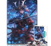 Puzzle da 1000 pezzi raffigurante una guerriera ninja giapponese per adulti, sfida difficile e antistress, adatto per la decorazione della scrivania (38x26cm)