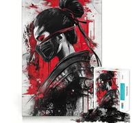 Puzzle da 1000 pezzi raffigurante una guerriera samurai geisha, ideale per ragazzi, che stimola la memoria, allevia la tensione e offre un'opera d'arte raffinata (38x52cm)