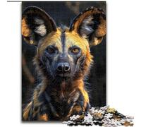 Puzzle da 1000 pezzi raffigurante una iena africana, per adulti, rompicapo impegnativo per adolescenti, divertimento per famiglie, regalo fai da te per la casa (dimensioni 26x38cm)