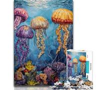 Puzzle da 1000 pezzi raffigurante una medusa, aiuta il cervello a esercitare i giocattoli che creano dipendenza e a coltivare la pazienza Gioco di sfida unico (75x50cm)