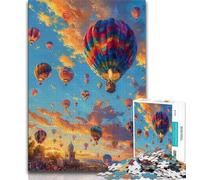 Puzzle da 1000 pezzi raffigurante una mongolfiera dipinta a olio, per adolescenti e adulti, un gioco stimolante, ideale come regalo per tutta la famiglia (38x26cm)