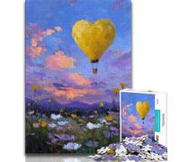Puzzle da 1000 pezzi raffigurante una mongolfiera dipinta a olio, per adolescenti, gioco stimolante, ideale come regalo per tutta la famiglia (50x75cm)