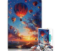 Puzzle da 1000 pezzi raffigurante una mongolfiera dipinta a olio, per adolescenti, gioco stimolante, ideale come regalo per tutta la famiglia (38x26cm)