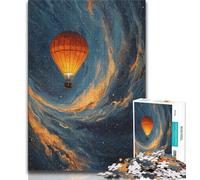 Puzzle da 1000 pezzi raffigurante una mongolfiera dipinta a olio, per adulti e adolescenti, giochi educativi, decorazioni per la casa, ideale come regalo per tutta la famiglia (75x50cm)