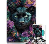 Puzzle da 1000 pezzi raffigurante una pantera nella giungla, per adulti e adolescenti, sfida difficile contro lo stress, per migliorare l'amore tra coppie, 26x38cm