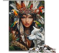 Puzzle da 1000 pezzi raffigurante una principessa indiana,realizzato in cartone,perfetto per decorare la casa o l'ufficio,ideale come regalo di Natale,38x26cm,decorazione artistica fai da te