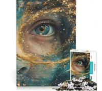Puzzle da 1000 pezzi raffigurante una ragazza adolescente con una galassia sul viso, dipinto acrilico, giochi per famiglie, attività divertenti da fare a casa, collezione d'artista, belle arti 50x75cm