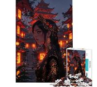 Puzzle da 1000 pezzi raffigurante una ragazza asiatica in abito tradizionale Un puzzle difficile e stimolante per tutta la famiglia ideale per ragazzi dai 14 anni in su 50x75cm