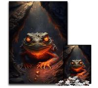 Puzzle da 1000 pezzi raffigurante una rana demoniaca, per adulti, attività divertente per tutta la famiglia, sfida per il cervello, regalo perfetto per adolescenti, 50x75cm/19,68x29,52 pollici