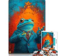 Puzzle da 1000 pezzi raffigurante una rana in un abito, per adolescenti, 1000 pezzi, gioco stimolante e gioco per famiglie, regali di Babbo Natale segreto, 26x38cm