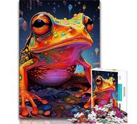 Puzzle da 1000 pezzi raffigurante una rana, per adulti e adolescenti, gioco stimolante, ideale come regalo per tutta la famiglia, 38x26cm