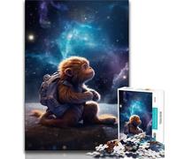 Puzzle da 1000 pezzi raffigurante una scimmia, un gioco stimolante e divertente per tutta la famiglia, ideale come regalo per tutta la famiglia, 50x75cm