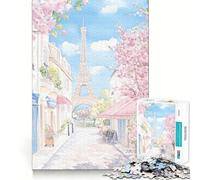 Puzzle da 1000 pezzi raffigurante una strada parigina con la Torre Eiffel ideale per ragazzi Un giocattolo divertente e stimolante per rilassarsi e per collezionare oggetti d'arte di alta qualità