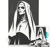 Puzzle da 1000 pezzi raffigurante una suora gotica, gioco interattivo, regalo di compleanno, compleanno e Natale 50x75cm