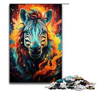 Puzzle da 1000 pezzi raffigurante una zebra per adulti divertente gioco per famiglie antistress sfida difficile 75x50 cm