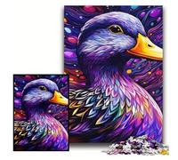 Puzzle da 1000 pezzi raffigurante un'anatra viola colorata, puzzle impossibile per adulti, ideale per decorare la casa, allenare la mente e come regalo per le feste, dimensioni 50x75cm.