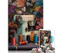 Puzzle da 1000 pezzi raffigurante un'antica macchina da cucire, per adulti e adolescenti, per un gioco educativo, un giocattolo, un arredamento unico per la casa e un regalo, 38x26cm