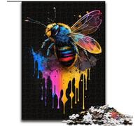 Puzzle da 1000 pezzi raffigurante un'ape in legno rompicapo ad alta difficoltà per adolescenti 50x75cm ideale come regalo di compleanno festa Natale e Halloween.
