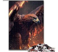 Puzzle da 1000 pezzi raffigurante un'aquila in legno, perfetto per regali di compleanno, Natale e Halloween, 50x75cm, ideale per arredare la casa, allenare la mente e come regalo per le feste