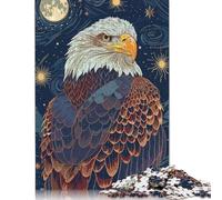 Puzzle da 1000 pezzi raffigurante un'aquila nel cielo stellato, per adulti, gioco educativo per adolescenti adulti, 1000 pezzi (75x50 cm)