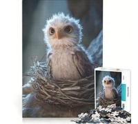 Puzzle da 1000 pezzi raffigurante un'aquila nel nido, un gioco rompicapo, ideale come regalo di compleanno, con pezzi di forma casuale completamente ad incastro 38x52cm
