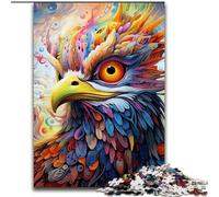 Puzzle da 1000 pezzi raffigurante un'aquila, realizzato in cartone, perfetto per adolescenti e collezionisti, ideale come decorazione per la casa e regalo da viaggio 1000 pezzi(26x38cm)