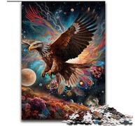 Puzzle da 1000 pezzi raffigurante un'aquila, realizzato in cartone, un rompicapo stimolante per adolescenti, perfetto come decorazione per la casa o come regalo 1000 pezzi(26x38cm)