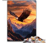 Puzzle da 1000 pezzi raffigurante un'aquila volante, per adulti, rompicapo stimolante per adolescenti, perfetto come decorazione per la casa o come regalo (dimensioni 26x38cm)
