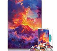 Puzzle da 1000 pezzi raffigurante un'eruzione vulcanica, dipinto a olio, per adulti e adolescenti, giocattolo educativo intellettuale decomprimente, regali di Babbo Natale segreto (75x50cm)