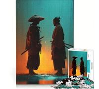Puzzle da 1000 pezzi raffigurante uno scontro tra due guerrieri samurai gioco fai-da-te rilassante e stimolante per la mente compleanno e Natale 38x52cm