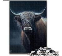 Puzzle da 1000 pezzi, raffigurante uno Yak in acquerello, in legno, un rompicapo stimolante per adolescenti, divertente per tutta la famiglia, regalo fai da te per la casa, 1000 pezzi(50x75cm)