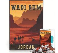 Puzzle da 1000 pezzi raffigurante Wadi Rum in Giordania, decorazione murale, stimolante da completare, ideale per rafforzare l'amore tra le coppie 50x75cm
