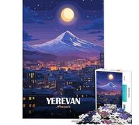 Puzzle da 1000 pezzi raffigurante Yerevan Armenia paesaggio notturno gioco educativo e stimolante ideale come regalo di compleanno (dimensioni 75x50cm)