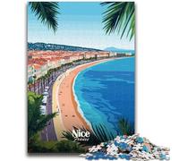 Puzzle da 1000 pezzi raffiguranti paesaggi urbani di Nizza, Francia, per adulti, regali impegnativi e difficili per tutta la famiglia, 1000 pezzi (50x75cm)