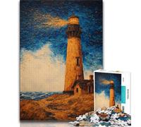Puzzle da 1000 pezzi raffiguranti un faro, ideali come regalo per adolescenti, giochi educativi, decorazioni per la casa, ideali come regalo per tutta la famiglia, 38x26cm