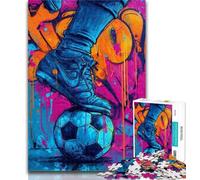 Puzzle da 1000 pezzi raffiguranti un pallone da calcio, dipinto a olio, per adulti e adolescenti, giocattolo educativo intellettuale decomprimente, regali di Babbo Natale segreto, 26x38cm