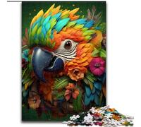 Puzzle da 1000 pezzi raffiguranti un pappagallo, ideali per il divertimento in famiglia, regalo perfetto per feste e compleanni (dimensioni 26x38cm)