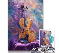 Puzzle da 1000 pezzi raffiguranti un violino, per adulti e adolescenti, giocattolo educativo intellettuale decomprimente, regali di Babbo Natale segreto, 50x75cm
