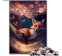 Puzzle da 1000 pezzi raffiguranti una bellissima volpe, in legno, per adulti, dimensioni 50x75cm, ideali per gli innamorati, perfetti come regalo di Natale, Capodanno e San Valentino.