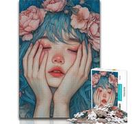 Puzzle da 1000 pezzi "Ragazza addormentata" per adulti, antistress, sfida difficile, ideale come regalo per tutta la famiglia (38x26cm)