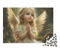 Puzzle da 1000 pezzi "Ragazza angelo in preghiera" - Piccola angioletta in preghiera - Gioco educativo per adulti - Decorazione per la casa - Difficile e stimolante - Compleanno - 38x26cm