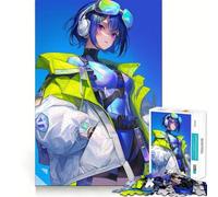 Puzzle da 1000 pezzi "Ragazza anime che guarda da lontano" per adolescenti,divertente da giocare,con incastri precisi e senza spazi vuoti,ideale per il divertimento