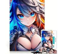 Puzzle da 1000 pezzi "Ragazza Anime Ghiaccio e Fuoco" per adolescenti,gioco di concentrazione mentale,tagli di precisione,bordi lisci,ideale come regalo di Natale (50x75cm)