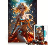 Puzzle da 1000 pezzi "Ragazza anime immersa nella magia" per adolescenti,gioco stimolante per la mente,montaggio sicuro e stabile,attività divertente per tutta la famiglia (38x26cm)