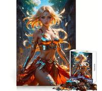 Puzzle da 1000 pezzi "Ragazza anime immersa nella magia" per adolescenti, sfida mentale, relax, tempo libero, incastro perfetto, regalo di Natale (50x75cm)