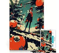 Puzzle da 1000 pezzi "Ragazza anime in un paese delle meraviglie invernale" per adolescenti,stimolante per,divertimento senza spazi vuoti,incastro perfetto,piacevole svago per interni accoglienti