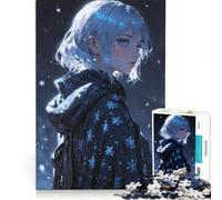 Puzzle da 1000 pezzi "Ragazza anime - Incanto invernale", decorazione da parete, stimolante da completare, per rafforzare l'amore tra le coppie 38x26cm
