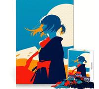 Puzzle da 1000 pezzi "Ragazza anime nel vento" per adolescenti, stimolante per la memoria, ideale per il relax e il divertimento, con tagli netti e un regalo perfetto (38x52cm)