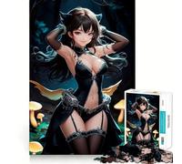Puzzle da 1000 pezzi "Ragazza anime nella foresta" - Divertimento per allenare la mente,incastro perfetto,senza spazi vuoti,attività per rafforzare i legami affettivi (50x75cm)